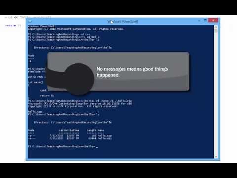 Powershell Compiling in 2 Steps using cl and link