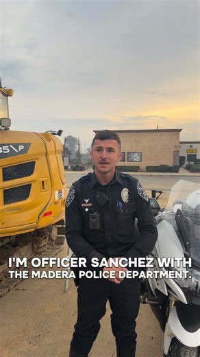 🚧 Traffic Alert from Officer Sanchez 🚧 Please slow down and stay alert when driving through active construction zones. Your attention and reduced speed help keep workers, drivers, and pedestrians safe. | City of Madera Police Department
