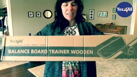 Yes4All Balance Board Sports Trainer, Surf Trainer Board With Adjustable Stoppers, Improve Core Strength and Balance Control