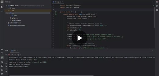 #java #internship #internpe #javaprogramming #logicbuilding #guessthenumber | NIKHIL KUMAWAT