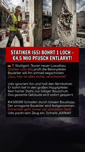 STATIKER (65) BOHRT 1 LOCH – €4,5 MIO PFUSCH ENTLARVT!