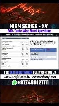 Capital Expenditure Explained | CAPEX Calculation | NISM Accounting #mba #nism