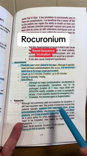 Rocuronium: Key paralytic used in rapid sequence intubation #emergencycondition #newgradernurse #emergencynurses #ernursing #emergencydepartment #ernursingtip #emergencynurse #ernurses