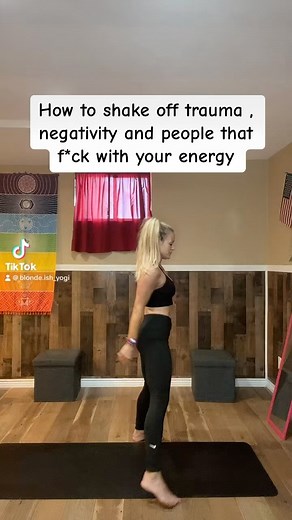 The voices kill me but let’s get rid of energy vampires #shake #traumarelease #trauma #healing #yogi #yogamom | Yoga & movement with Sara