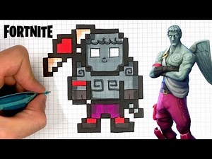 TUTO DESSIN - PIXEL ART VOLEUR DE COEUR SKIN FORTNITE