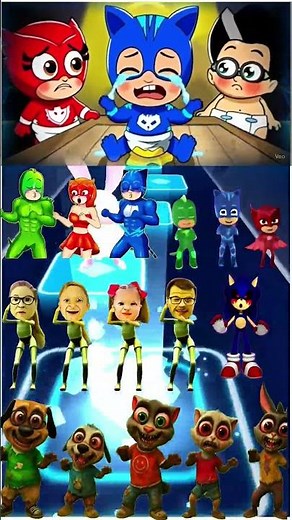 pj mask _baby cat boy potty and baby owlette is crying coffin dance cover tiles hop edm rush