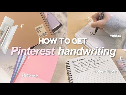 How to get PINTEREST handwriting 🗒️🎀 Calligraphy tutorial, preparing for school, aesthetic notes