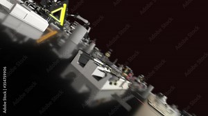 Seamless looping 3d animation of a future tech concept revealing the text data mining in 4k resolution