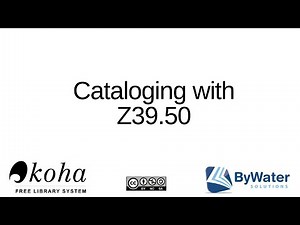 Cataloging with Z39.50