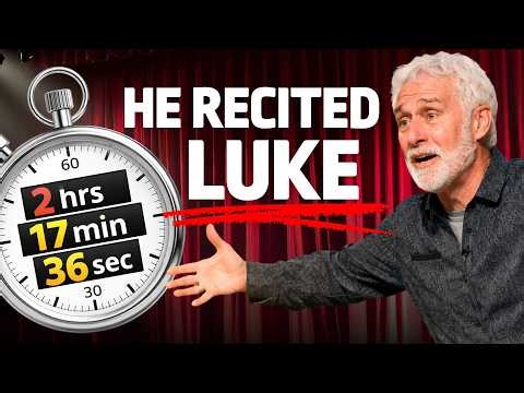 "DON'T Memorize.." says man who recited Luke from memory