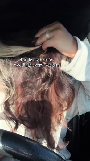 Wedding hair without the wedding damage 🤍 I style my hair for weddings so many weekends, heat, humidity, long hours, and repetition add up fast if you’re not paying attention. A few things that actually protect hair long-term: • Pre-wash oil on scalp dragging it down through the mids ends to reduce breakage • shampoo with clean sulfate free ingredients (clean scalp = healthier growth) • Condition for protection, not just softness • Seal the cuticle with cooler water before styling • Consistent 