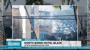 2.3K views | An historic North Bimini landmark went up in flames on Sunday, as fire ripped through the former All My Children Hotel, leaving the iconic property heavily damaged. | ZNS Northern Service | Facebook