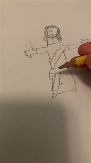 Drawing Jesus ✝️ | Short Christian Art #jesusart #christianshorts #drawing #bibleart #christiankids