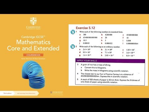 Exercise 5.12 Cambridge IGCSE Mathematics Core and Extended