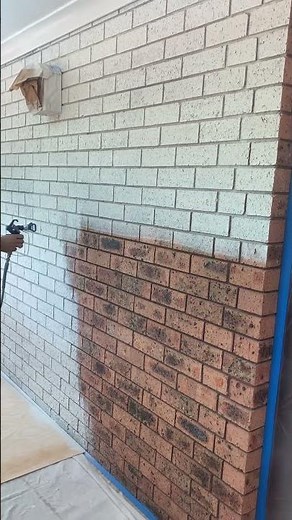 How to spray paint a brick home exterior #exteriorpainting #spraypaintings #homeimprovement