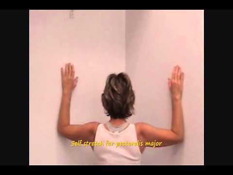 Self stretch at corner for pectoralis major