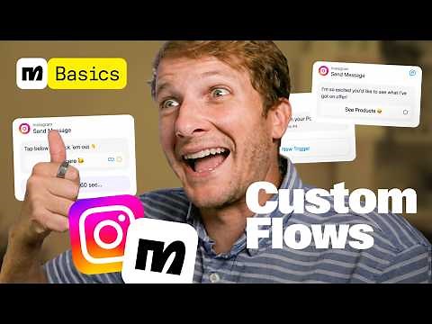 Create Advanced DM Automations using Manychat’s Flow Builder 💬 Manychat Basics Ep. 3