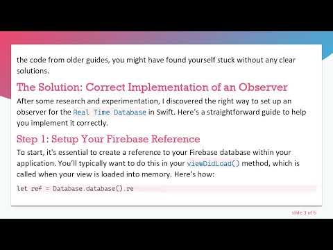 How to Initialize a Firebase Real Time Database Observer in Swift for Xcode