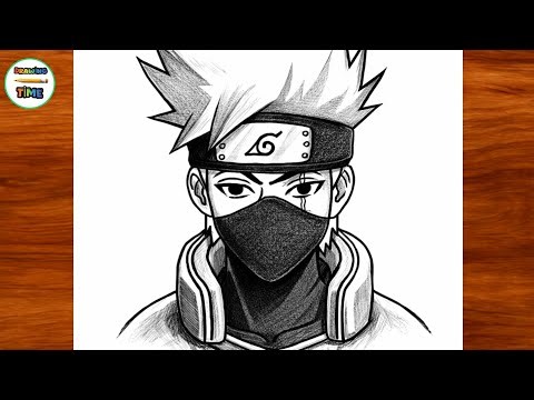 How to Draw Kakashi Hatake Step by Step Easy Anime Drawing Tutorial | Pencil Sketch (Naruto)