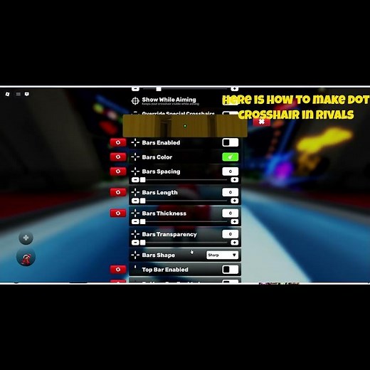 Heres how to make dot crosshair #crosshair #sniper #dot #rivals