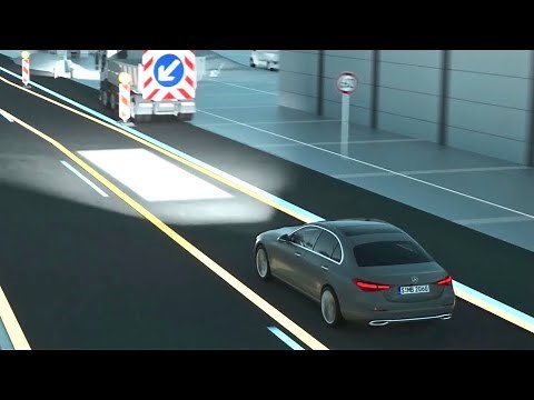 Mercedes C-Class 2022 - CRAZY DIGITAL lights with projection function EXPLAINED