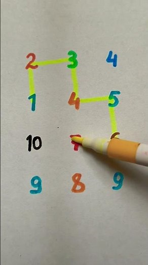 IQ test Draw a line with numbers 🔢 1 to 10 #numbers #line #drawing #sketch #1