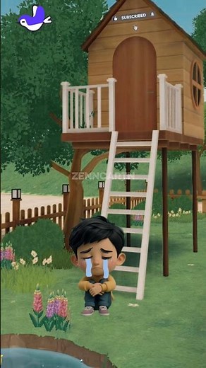 Slipped On The Stairs😭 #animation #cartoonvideo