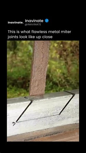 Inavinate on Instagram: "Perfect miter joints like this are a clear mark of skilled craftsmanship, where precision, experience, and the right tools come together to create a seamless corner. Each piece is typically cut at an exact 45-degree angle so they meet perfectly to form a clean 90-degree joint, a technique widely used in metalwork, carpentry, and fine finishing. Achieving this level of accuracy isn’t just about the saw—it requires careful measurement, steady alignment, and an understandin