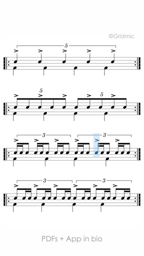 Do you like polyrhythms? 🎶 #polyrhythm #drums #rhythmreading #drumpractice #musicianship