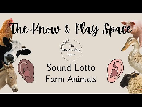 Sound Lotto - VIDEO 4 - Farm Animal Sounds | Phase 1 Phonics | Toddlers Preschoolers EYFS