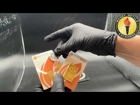 Gold Bars Size Comparison (POV) 1oz vs 1/10 vs 1/2g