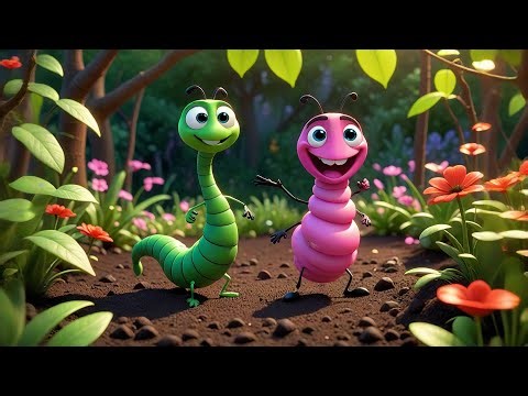 Three Wiggly Worms Dance in Dirt | Fun Worm Song for Kids | Nursery Rhymes and Learning Songs
