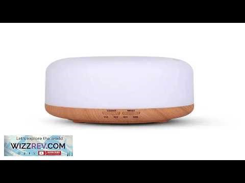 500ML Mini Humidifier USB Wood Grain Aroma Diffuser Air Humidifier with Colorful