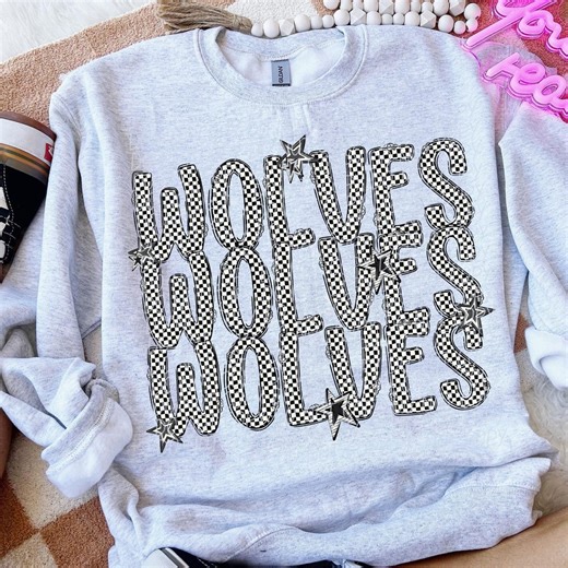 WOLVES Png, Wolves School Spirit Digital for Sublimation & Dtf, Wolves Stars Png, Stars School Spirit Png, Wolves Mascot Png - Etsy