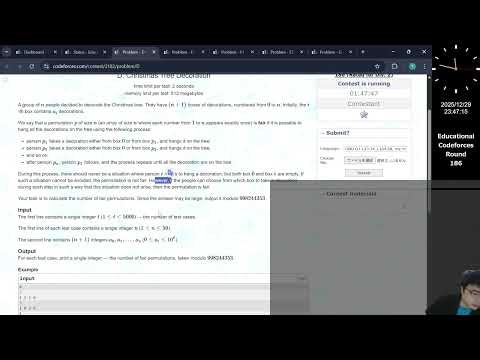 31st place in Educational Codeforces Round 186