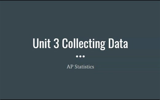 AP Stats Unit 3: Collecting Data