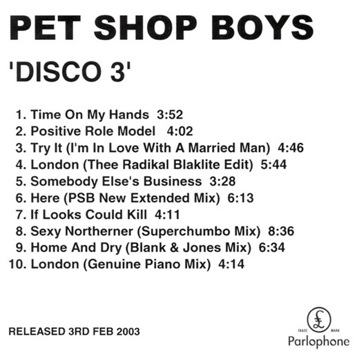 Pet Shop Boys - Disco 3