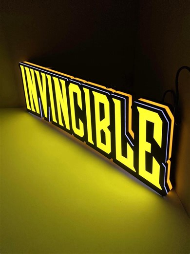 Invincible Comic Sign Light, Custom Superhero Wall Art for Game Room - Etsy