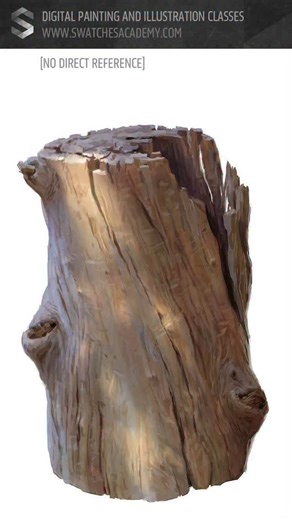 Clint Cearley on Instagram: "Wood material study, indirect references only. The study helped me to mentally clarify the various aspects and details that go into making such wood feel real. My 2D material rendering course is only available at www.swatchesacademy.com"