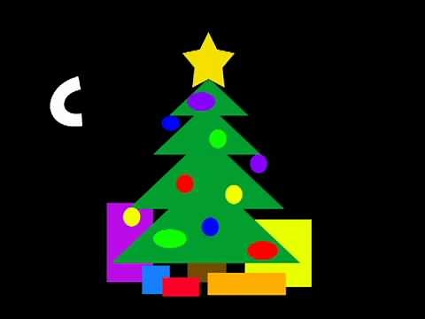 Christmas Tree - Learn Shapes and The Word Christmas Tree