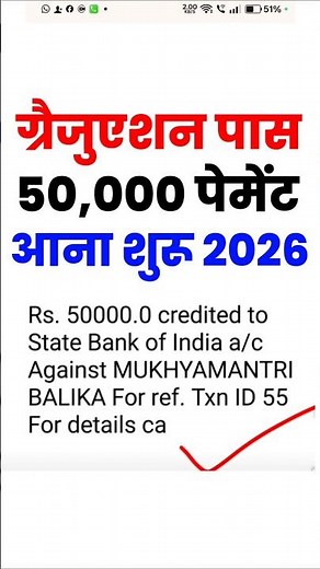 Graduation Pass 50000 Scholarship Payment Status 2026 | Bihar Graduation Pass Scholarship Payment