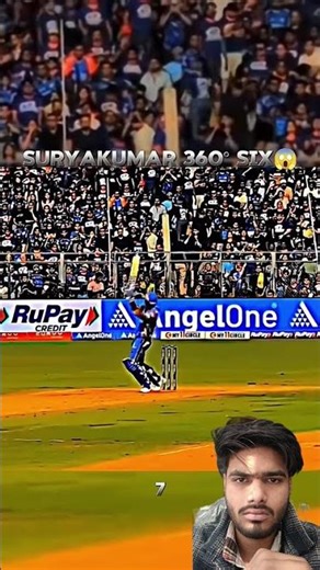Suryakumar 360° six😱 Suryakumar six #shorts #cricket #support #sports