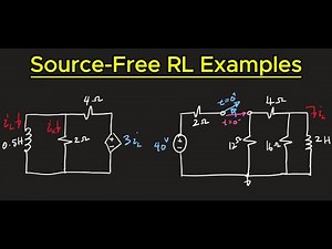 Two source-free RL circuit examples - clearly explained
