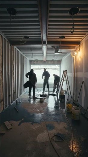 Building a Secret Underground Container House Beneath the Snow! #containerhousebuild