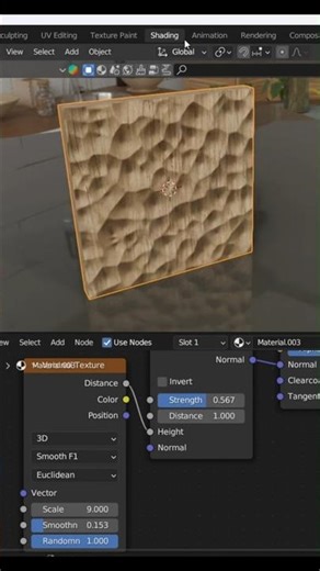 Blender Geometry Nodes: Easy Stylized Wood Carving Effect (Bump Map & Voronoi)