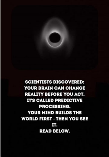 Instead of passively receiving reality, the brain constantly builds a model of what it expects to see. Then your senses check whether reality matches that prediction. Meaning: You don’t experience the world first. You experience your brain’s interpretation of it. And if the internal model stays the same, life tends to repeat itself. The same patterns. The same reactions. The same results. Because the brain keeps filtering reality through the same prediction. Once I understood this principle, I s
