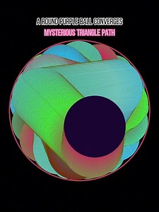 A round purple ball converges.#bouncingball #maths #viralvideo #python #funny