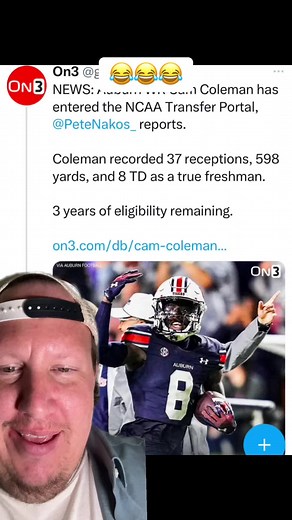 #greenscreenvideo a troll got me with this one 😂#collegefootball #transferportal #cfb #cfb25 #auburntigers #football