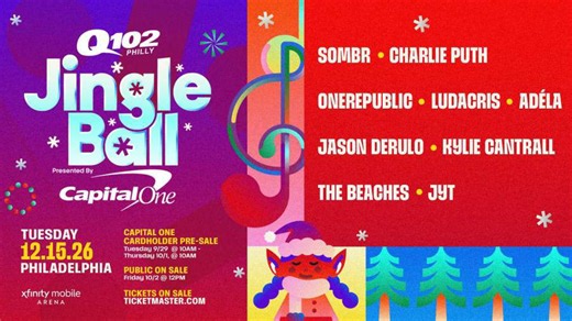 Q102’s Philadelphia Jingle Ball 2026 reveals star-studded lineup: Adéla, The Beaches and more