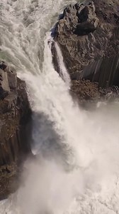1.2K views · 109 reactions | We love all the unique waterfalls of Iceland  Black basalt columns meet the white waters of Skjálfandafljót in Aldeyjarfoss waterfall. This waterfall is located in the highlands so you will need to be driving the right type of vehicle to get there. | Iceland Travel | Facebook